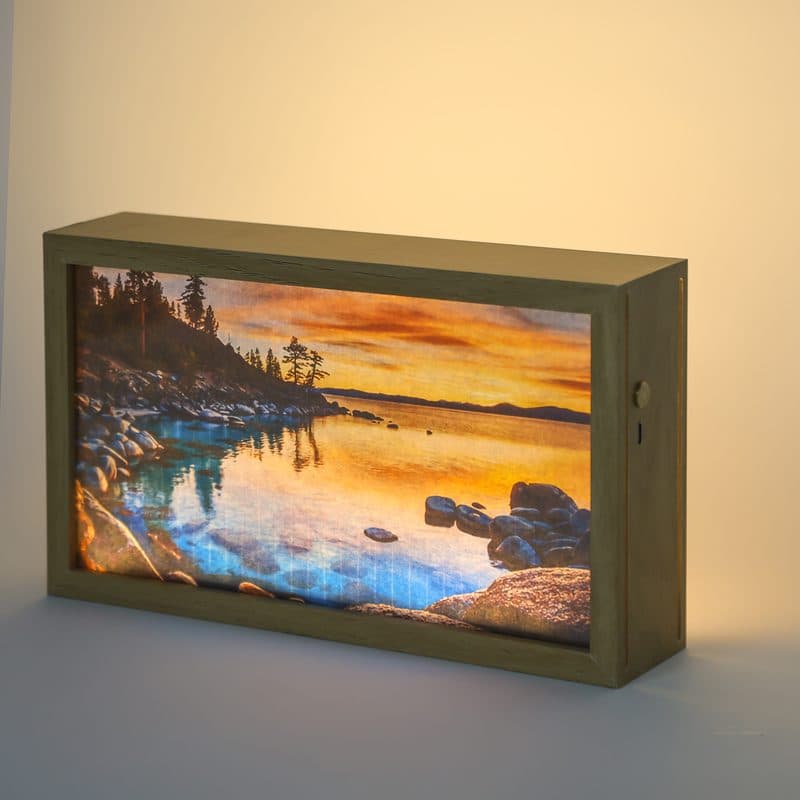 Marco LED Paisaje — Verde