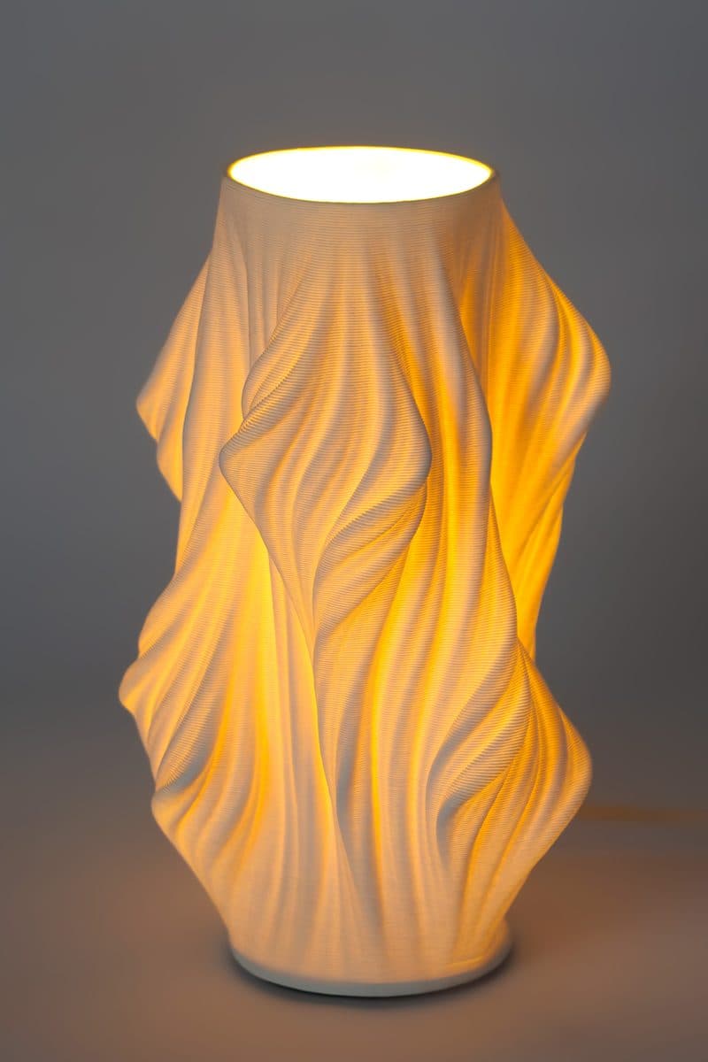 Lámpara Mesa Textura Olas 3D
